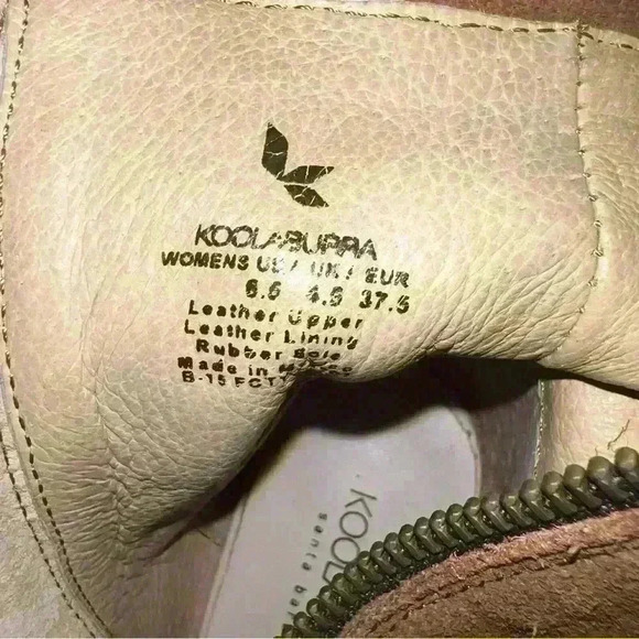 KOOLABURRA Piaz II Chestnut Suede Fringe Heel Sandals/Ankle Boot Zip Sz 6.5 - Picture 4 of 11